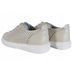 Sneakersy Trampki Damskie VINCEZA 7894 Skóra Beż Lico