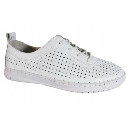 Półbuty Sneakersy Damskie VINCEZA 7898 Skóra Białe Lico