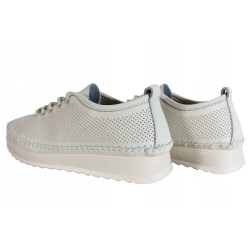 Półbuty Sneakersy Damskie VINCEZA 87972 Skóra Beż Lico
