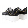 Sneakersy Damskie Simen 5950A Skóra Czarne Lico