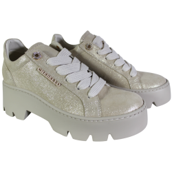 Sneakersy Damskie Chebello 4632 Skóra Złote