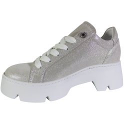 Sneakersy Damskie Chebello 4632 Skóra Srebrne