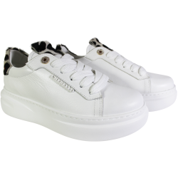 Sneakersy Damskie Chebello 4719 Skóra Białe Lico
