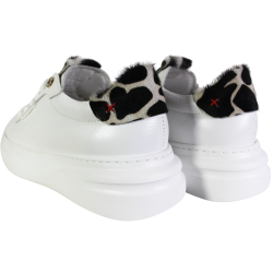 Sneakersy Damskie Chebello 4719 Skóra Białe Lico