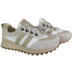 GOODIN SZ-041 Sneakersy Damskie Skóra Naturalna Białe Ażurowe