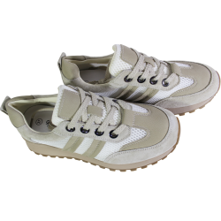 GOODIN SZ-041 Sneakersy Damskie Skóra Naturalna Białe Ażurowe