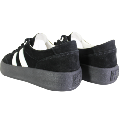 Sneakersy Damskie Goodin GD-XF-167 Skóra Czarny Zamsz