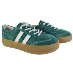 Sneakersy Goodin GD-XF-167 Skóra Zielony Zamsz