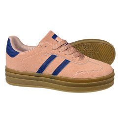 Sneakersy Półbuty Damskie 8816 Różowy Zamsz