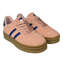 Sneakersy Półbuty Damskie 8816 Różowy Zamsz