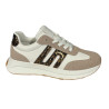 Sneakersy Półbuty Damskie Ideal Shoes 8903 Beż Panterka