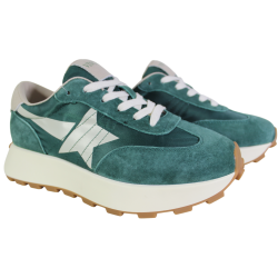 Sneakersy Damskie Vinceza 66720 Skóra Zielony Zamsz