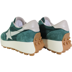 Sneakersy Damskie Vinceza 66720 Skóra Zielony Zamsz