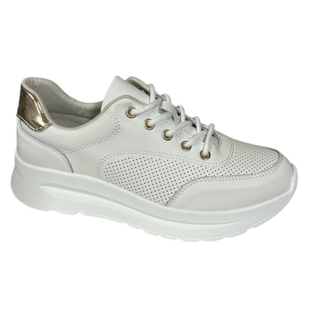 Sneakersy Półbuty Damskie GOODIN GD-XF-187 Skóra Białe Lico