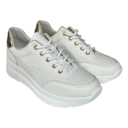 Sneakersy Półbuty Damskie GOODIN GD-XF-187 Skóra Białe Lico