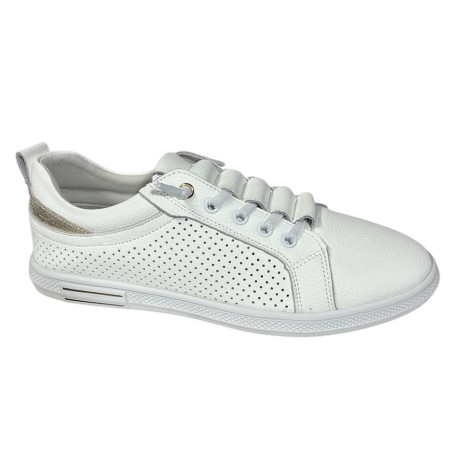 Sneakersy Półbuty Damskie GOODIN GD-XF-176 Skóra Białe Lico