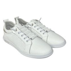 Sneakersy Półbuty Damskie GOODIN GD-XF-176 Skóra Białe Lico