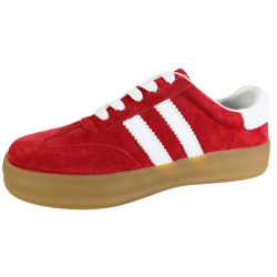 Sneakersy Damskie Filippo DP6764 Skóra Czerwony Zamsz