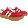 Sneakersy Damskie Filippo DP6764 Skóra Czerwony Zamsz