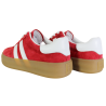Sneakersy Damskie Filippo DP6764 Skóra Czerwony Zamsz