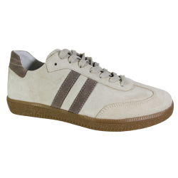 Sneakersy Damskie Kampa N1068 Skóra Beż Zamsz