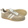 Sneakersy Półbuty Damskie GOODIN SZ-049 Skóra Beż Zamsz