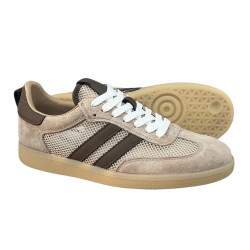 Sneakersy Półbuty Damskie GOODIN SZ-044 Skóra Brąz Zamsz