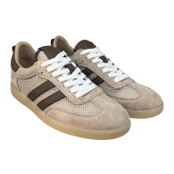 Sneakersy Półbuty Damskie GOODIN SZ-044 Skóra Brąz Zamsz