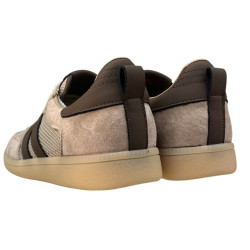 Sneakersy Półbuty Damskie GOODIN SZ-044 Skóra Brąz Zamsz