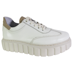 Sneakersy Damskie Simen 7630A Skóra Beż Lico
