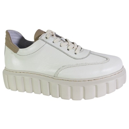 Sneakersy Damskie Simen 7630A Skóra Beż Lico