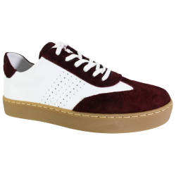 Sneakersy Damskie Simen 7291A Skóra Białe Lico