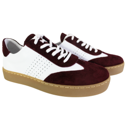 Sneakersy Damskie Simen 7291A Skóra Białe Lico