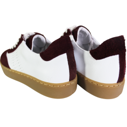 Sneakersy Damskie Simen 7291A Skóra Białe Lico