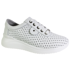 Sneakersy Półbuty Damskie Vinceza 79532 Skóra Białe Lico