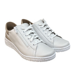 Półbuty Sneakersy Damskie Wasak 0720 Skóra Białe Lico