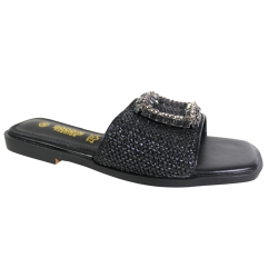 Klapki Damskie Goodin SY-7007 Czarne Lico