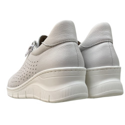 Półbuty Sneakersy Damskie Wasak 703P Skóra Białe Lico