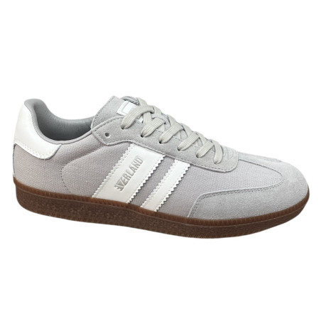 Sneakersy Męskie Everland GD-EV2404 R.41 Skóra Szary Zamsz