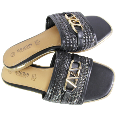 Klapki Damskie Goodin SY-7006 Czarne Lico