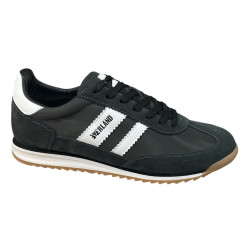 Sneakersy Męskie Everland GD-EV2405 Skóra Czarny Zamsz