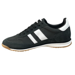 Sneakersy Męskie Everland GD-EV2405 Skóra Czarny Zamsz