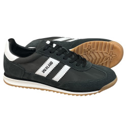 Sneakersy Męskie Everland GD-EV2405 Skóra Czarny Zamsz