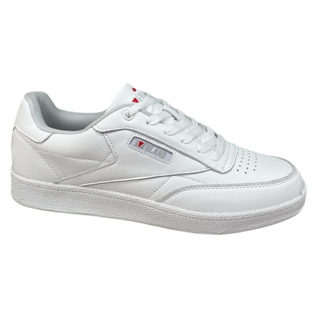 Sneakersy Męskie Everland EV-2402 Skóra Białe Lico