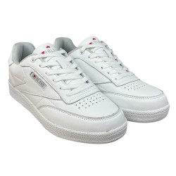 Sneakersy Męskie Everland EV-2402 Skóra Białe Lico