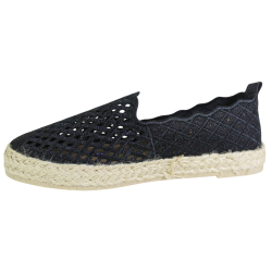 Espadryle Damskie Vinceza 13625 Czarne Ażurowe