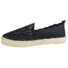 Espadryle Damskie Vinceza 13625 Czarne Ażurowe