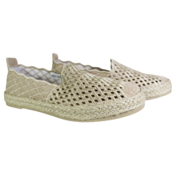 Espadryle Damskie Vinceza 13625 Beżowe Ażurowe