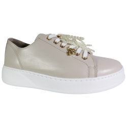 Sneakersy Damskie Karino 5395 Skóra Beż Lico