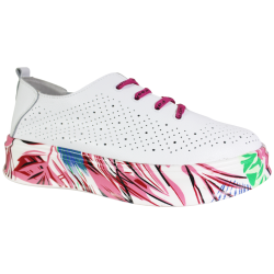 Sneakersy Damskie Vinceza 88017 Skóra Białe Lico